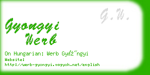 gyongyi werb business card